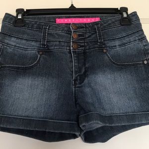 Dark denim shorts